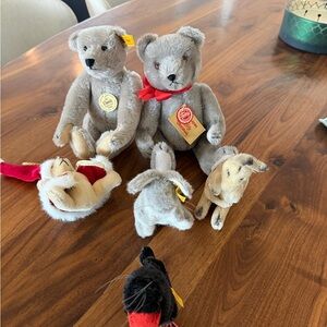 Steiff Set 6 animals like new collection